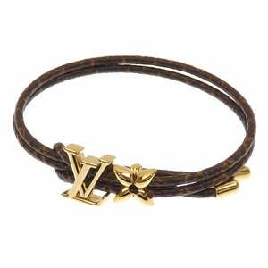 LOUIS VUITTON Brown Monogram Charm Bracelet